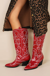 Zaine Garnet Shine Mid-Calf Western Boots 2