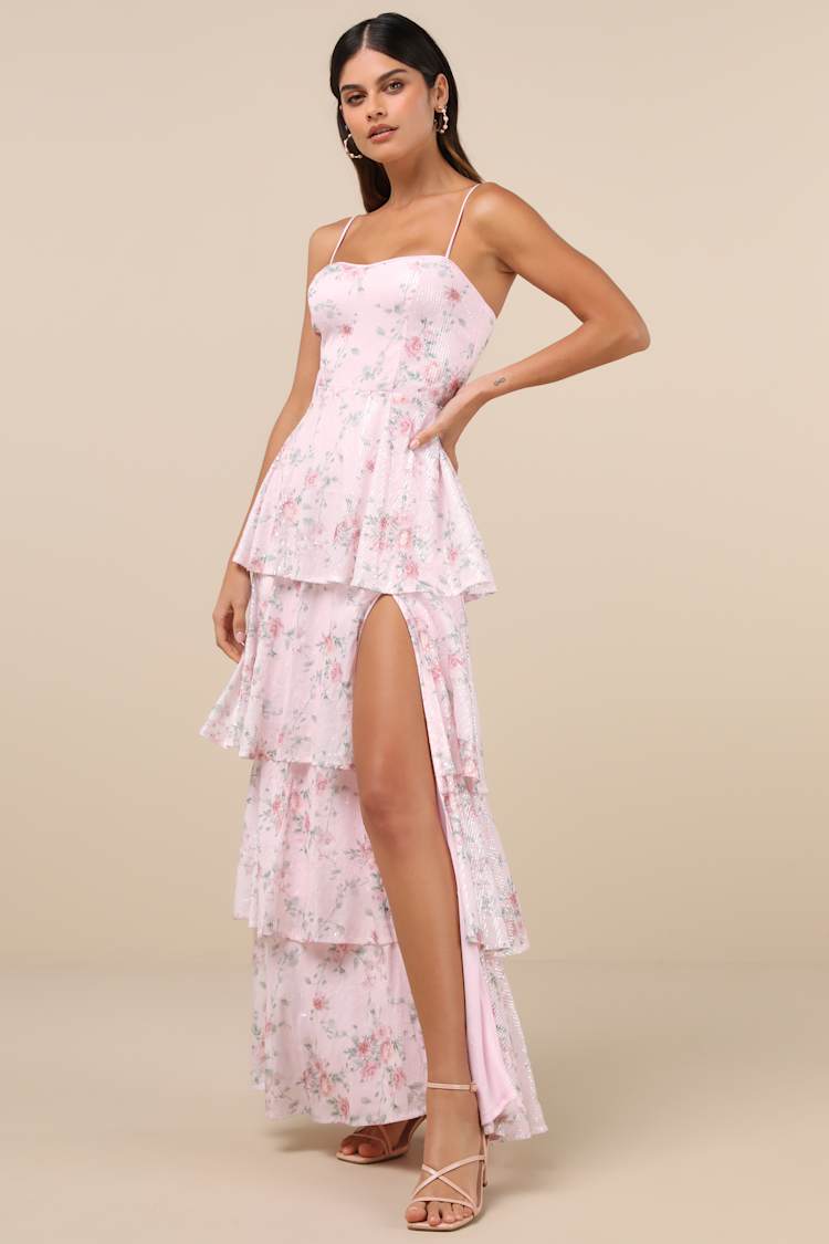 chinese dress ladies Emily Maxi Dress Pink Floral
