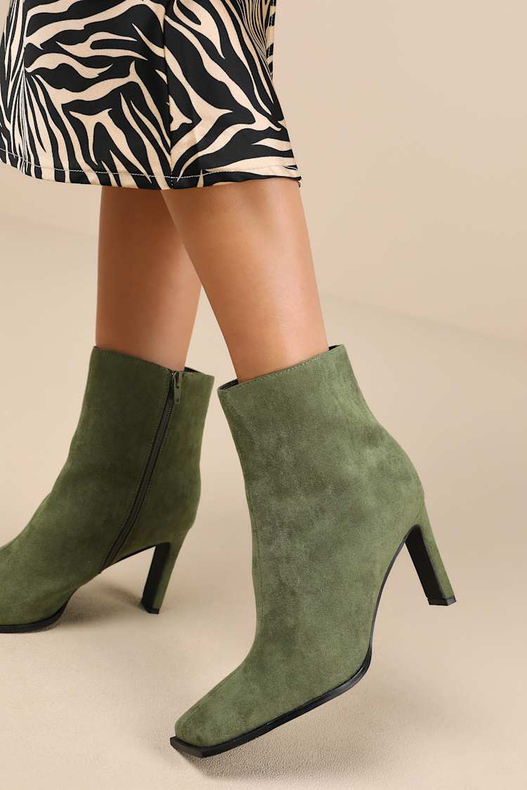 slim fit dress slacks Flora Women's Embroidered Boots (Emerald Green), 12