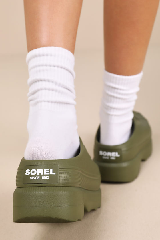 Caribou™ Sea Salt and Utility Green Lug Sole Clogs 1