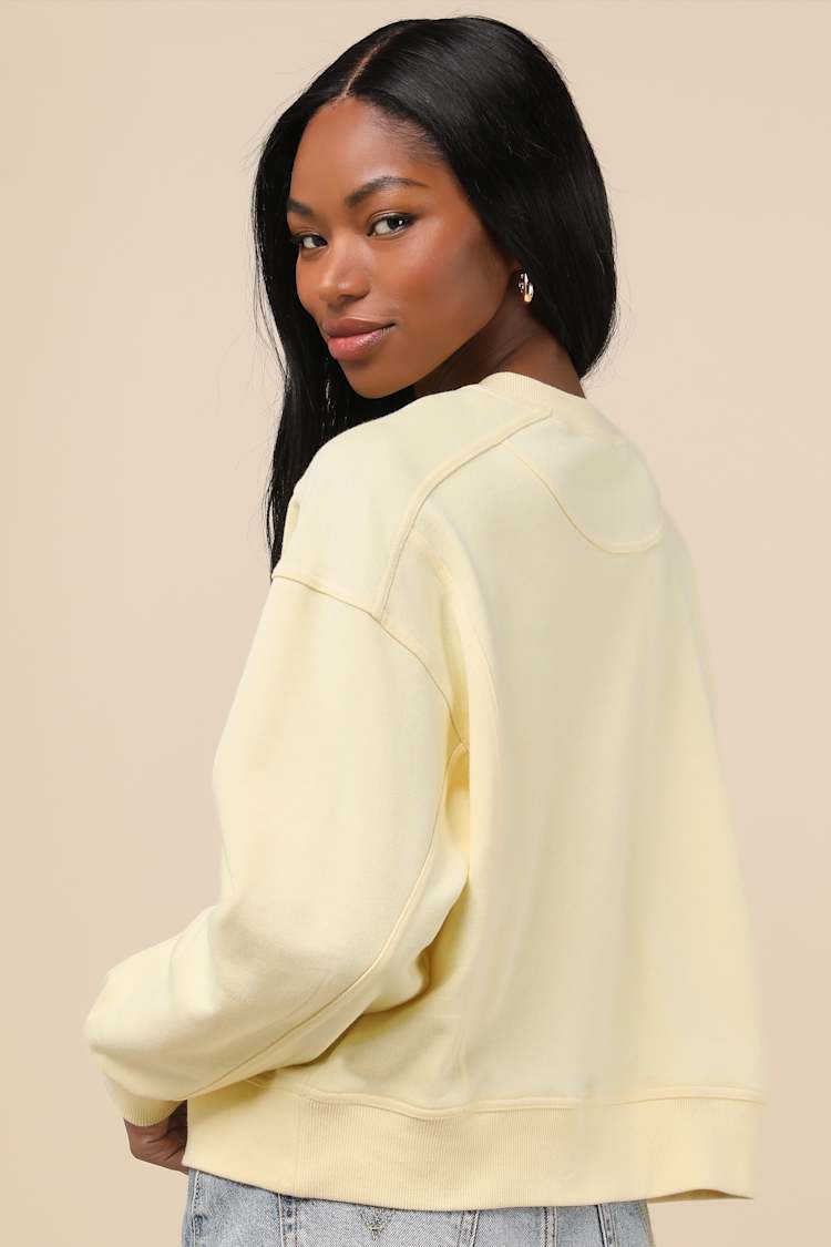 Darby Pale Yellow Pullover Sweatshirt