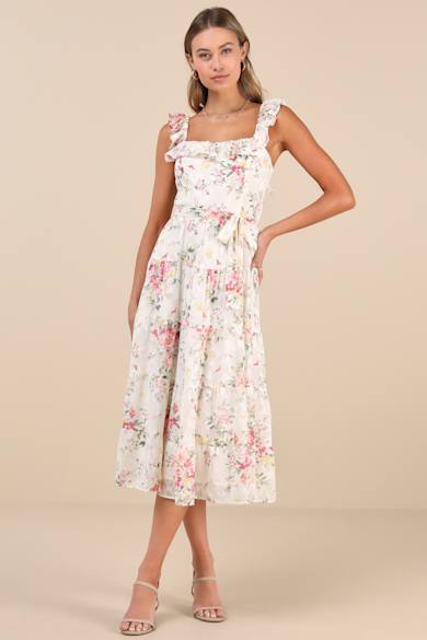 sachin and babi light blue dress Vintage 90's Old Navy Floral Cottagecore