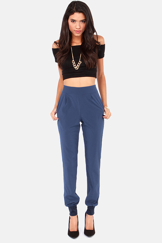 blue harem pants