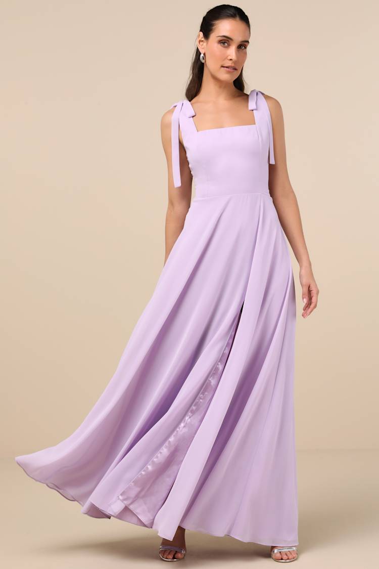 Lavender Maxi Dress - A-Line Maxi Dress - Square Neck Maxi Dress - Lulus