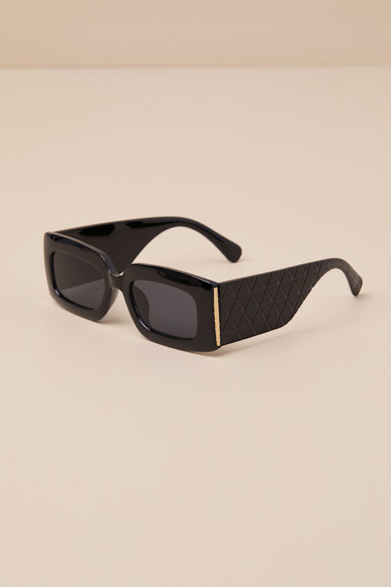 LULUS JALISA BLACK SQUARE SUNGLASSES