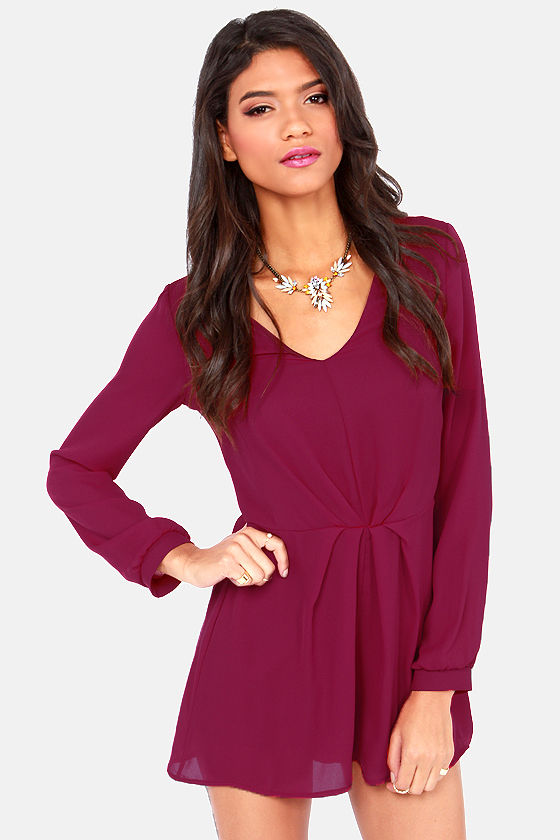 burgundy romper