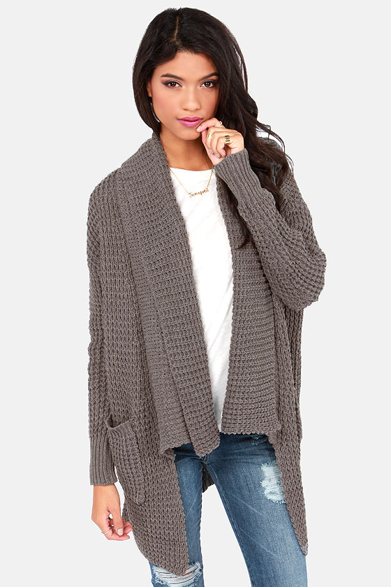 Cozy Grey Cardigan - Knit Cardigan - Beige Sweater - $57.00 - Lulus