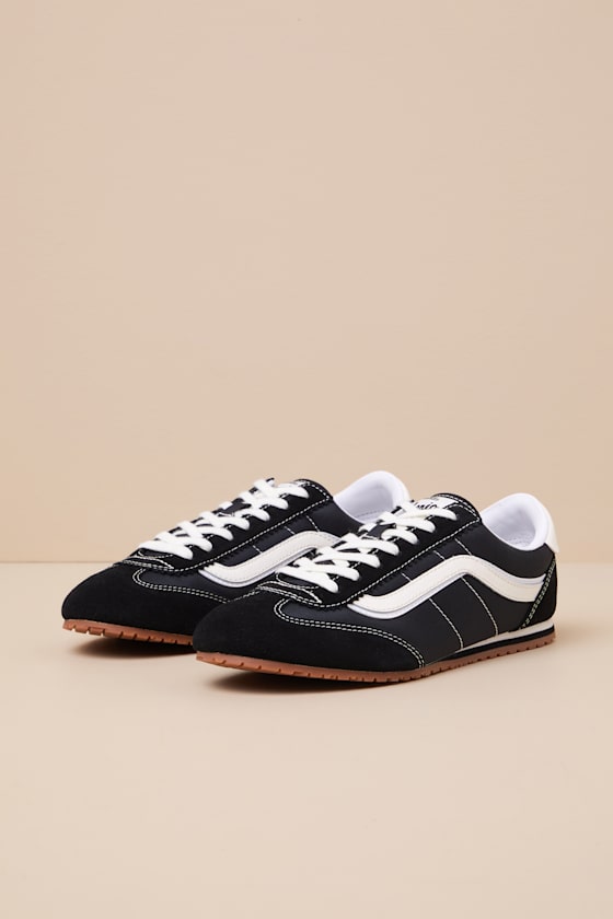 Vans Super Lowpro Black - Suede Leather Sneakers - Sneakers