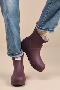 Play Chestnut Crust Shearling Short Rain Boots 1