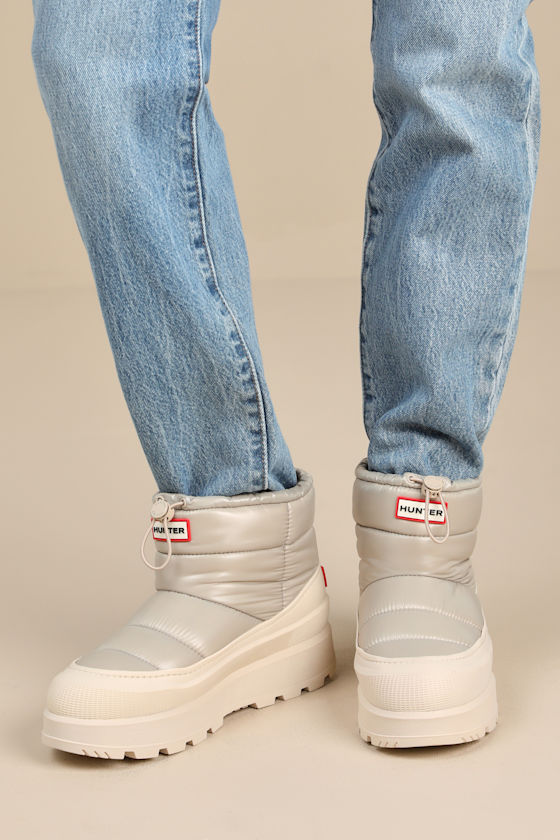 Amble Light Natural Waterproof Puffer Booties 5