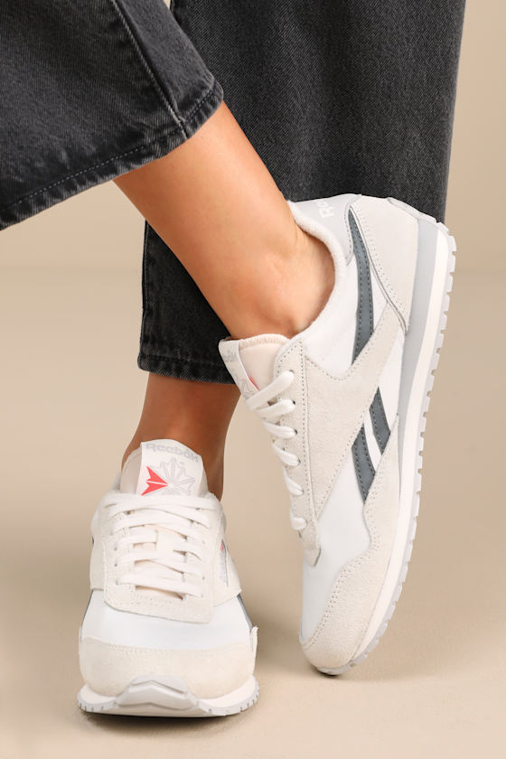 Classic AZ Chalk and Grey Suede Leather Sneakers 1