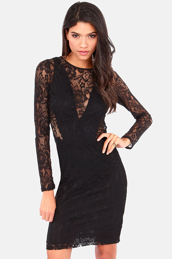 Sexy Black Dress - Lace Dress - Backless Dress - Bodycon Dress - $44.00 ...