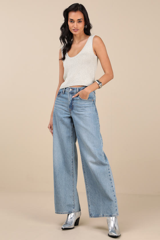 Lulus Elevated Staple Silver Lurex Cropped Sweater Tank Top In Silver