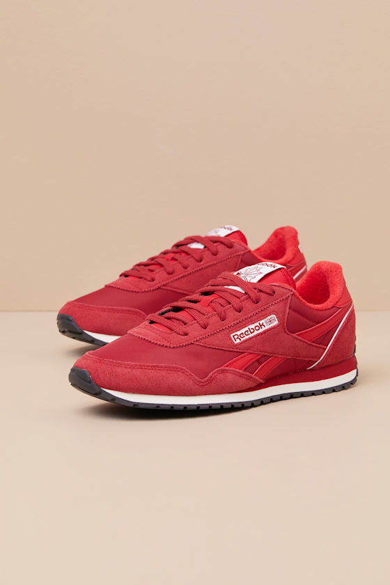 Reebok Classic Az Red And White Lace-up Sneakers In Red And White