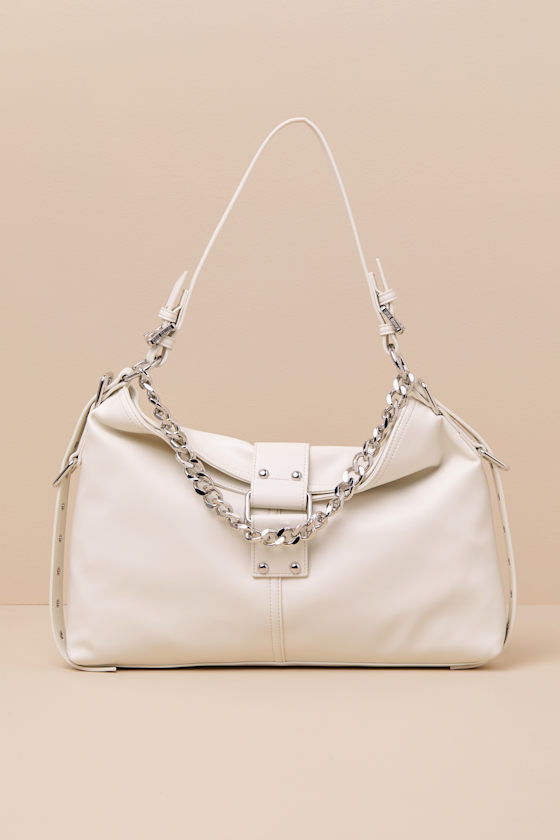 Steve Madden Balyssab Handbag - Chalk White Bag - Slouchy Handbag