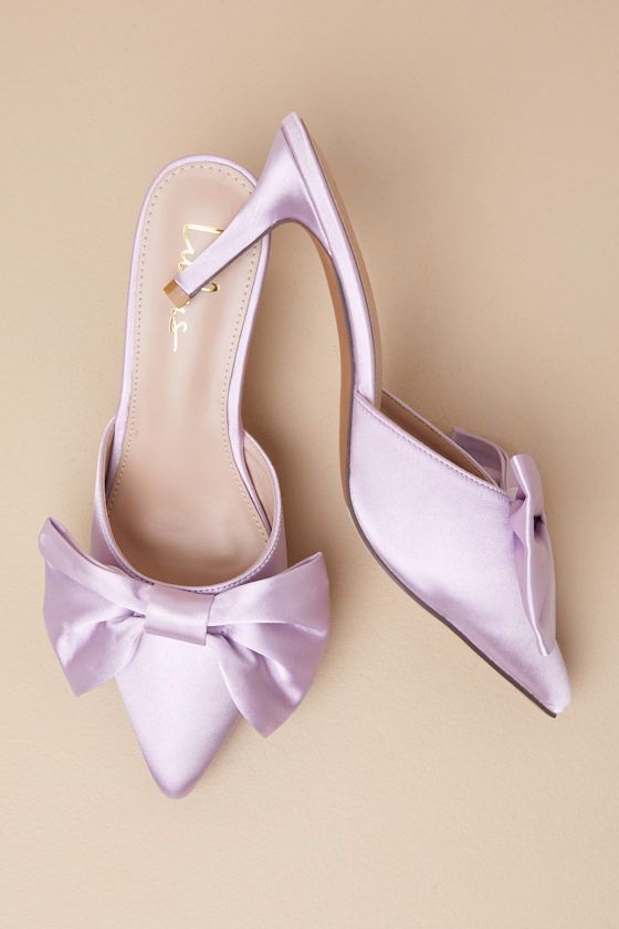 Lulus Lyle Lilac Pointed-toe Mules In Lilac