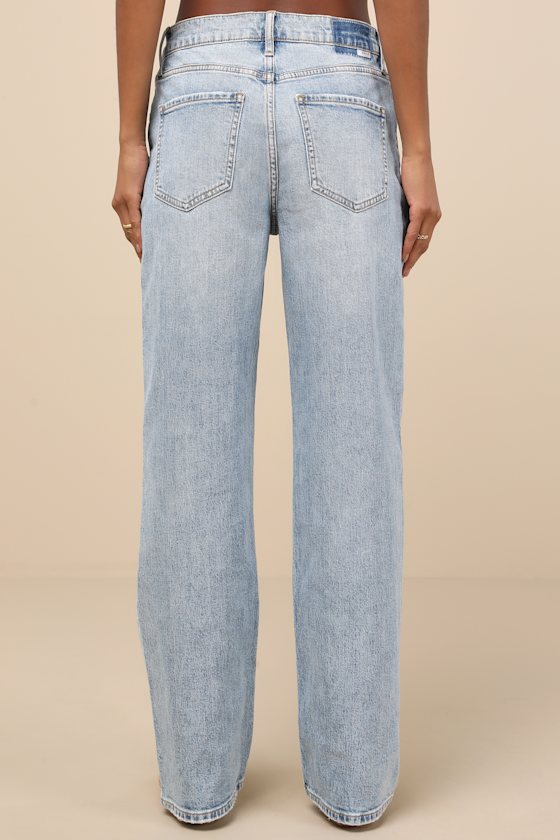 Daze Denim 1999 Light Wash Denim Baggy High-rise Jeans In Blue