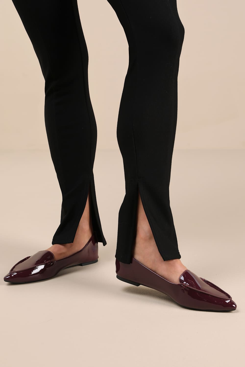 Emmy Bordeaux Patent Pointed Loafers