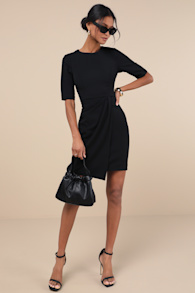 Westwood Black Half Sleeve Sheath Dress 9