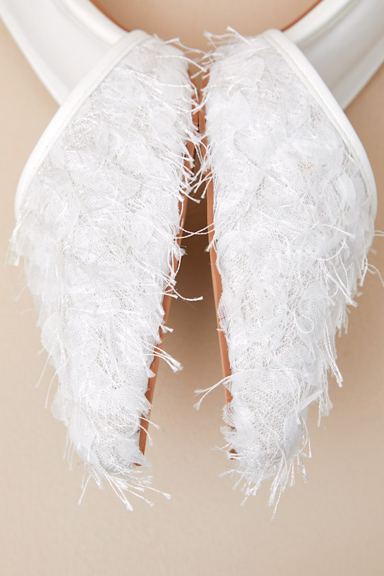 Lulus Marybella White Textured Slingback Pumps In White