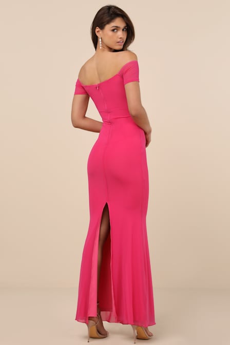 Liana Light Pink Swiss Dot Tulle Maxi Dress