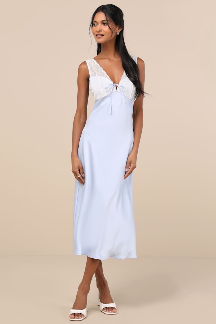 cut out blue dress Laylani Cut Out Maxi Dress main image 1