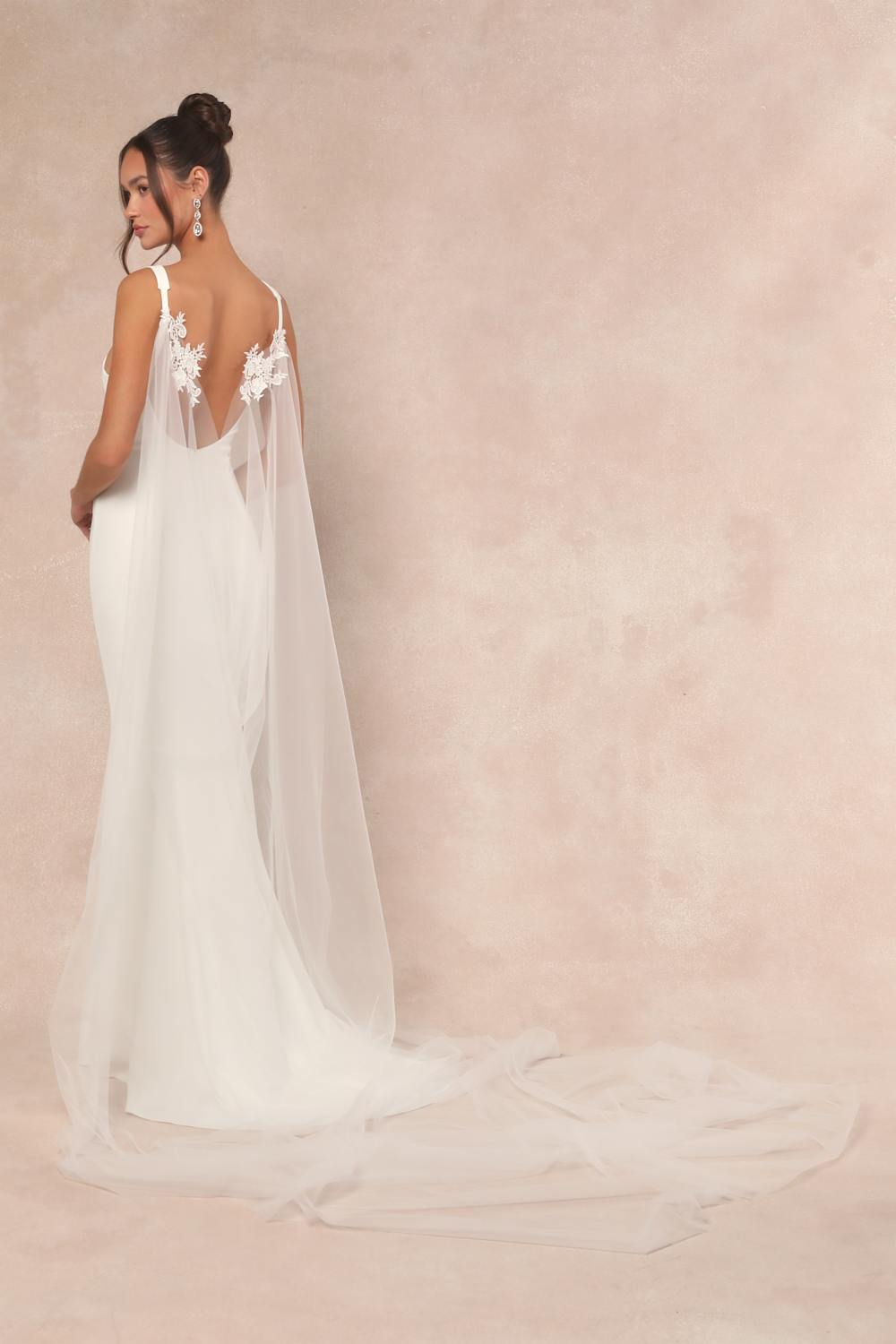 Caldecott White Tulle Cathedral Cape Veil