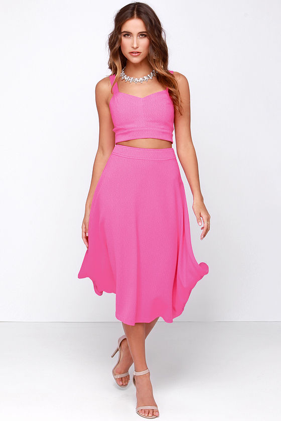 Pretty Fuchsia Dress - Two-Piece Dress - Dress Set - $127.00 - Lulus