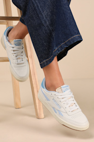 Club C Revenge Vintage Chalk and Blue Color Block Sneakers
