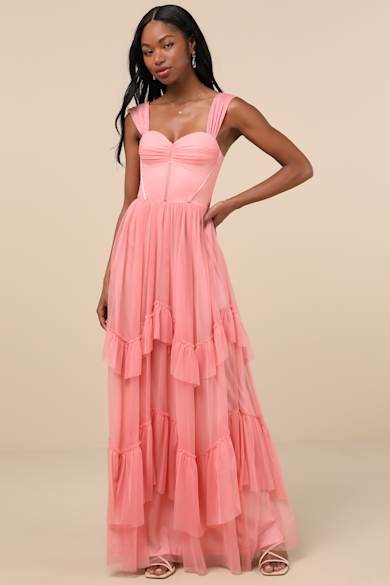 open lace back dress Garden Party Glow Midi in Pink