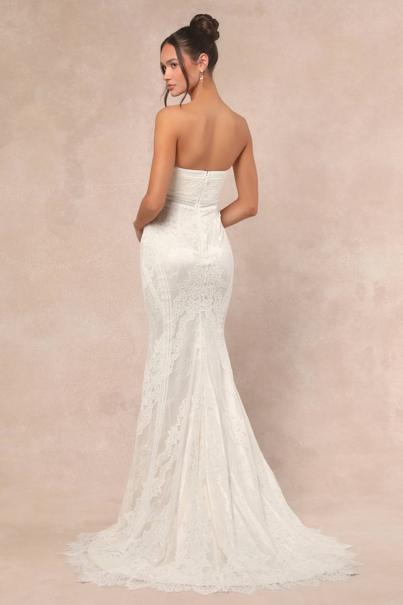 White Lace Maxi Dress - Strapless Gown - Mermaid Maxi Dress - Lulus White Lace Maxi Dress - Strapless Gown - Mermaid Maxi Dress - Lulus