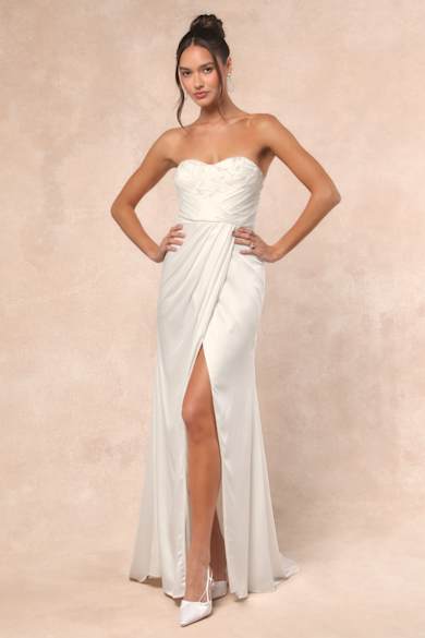 White Strapless Dresses for Women - Lulus White Strapless Dresses for Women - Lulus
