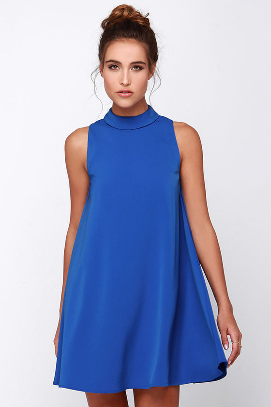 Cute Blue Dress Sleeveless Dress Swing Dress 77 00 Lulus