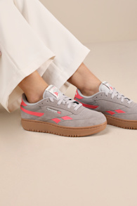 Club C Double Revenge Gritty Grey Suede Leather Sneakers 1