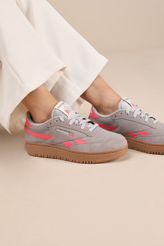 Club C Double Revenge Gritty Grey Suede Leather Sneakers 1