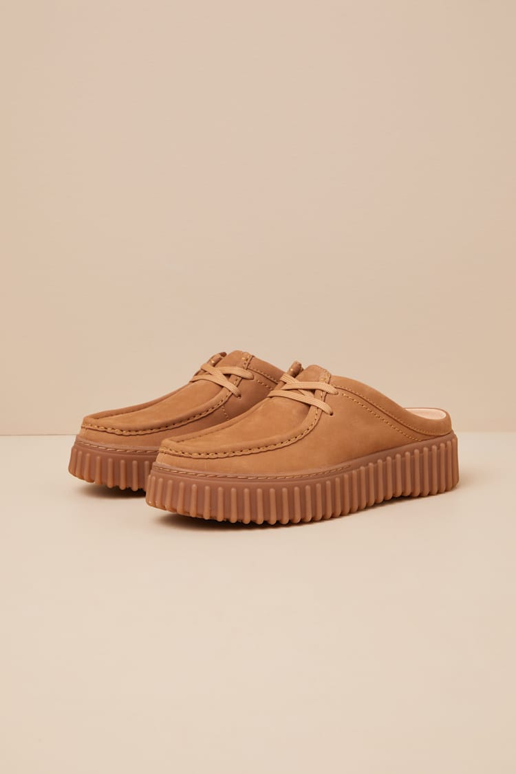 Torihill Light Tan Nubuck Suede Leather Loafer Mules