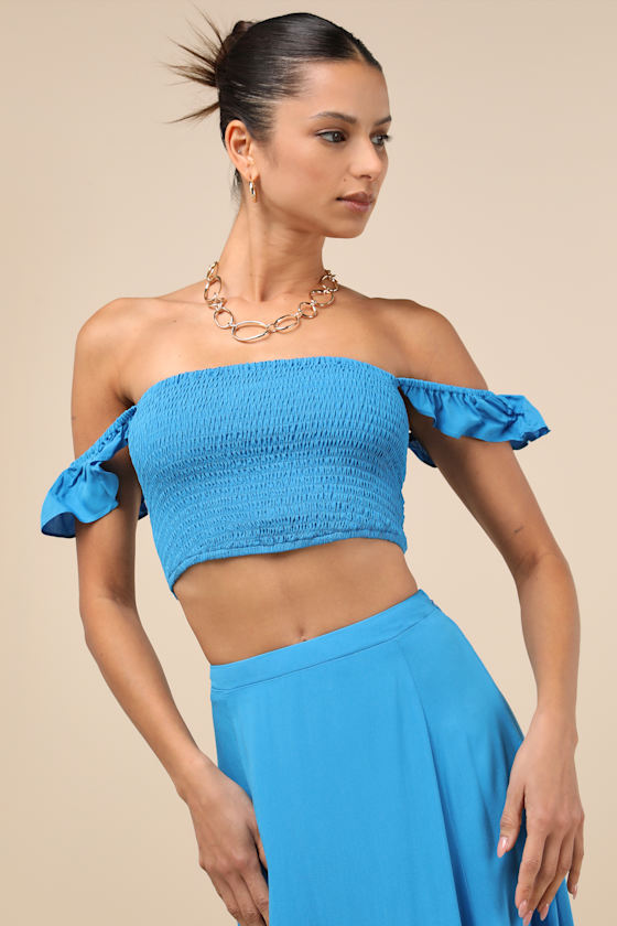 Shop Lulus Trancoso Bright Blue Two-piece Maxi Dress