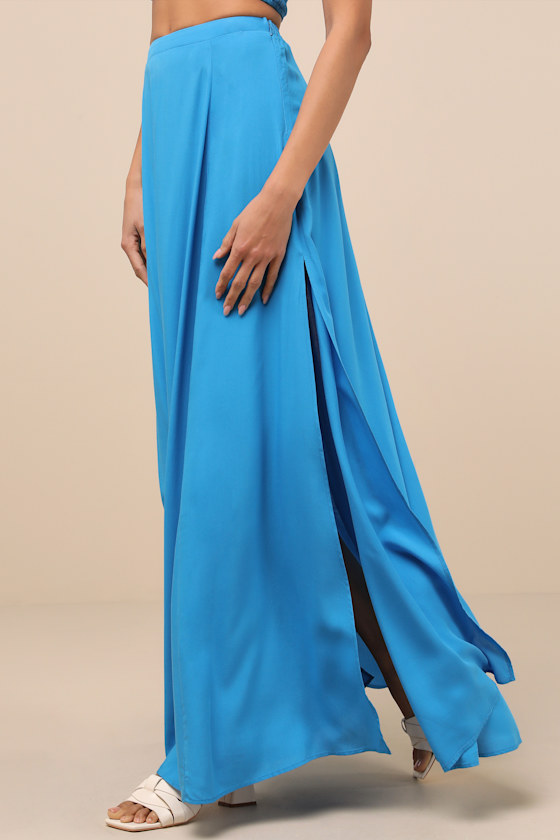 Shop Lulus Trancoso Bright Blue Two-piece Maxi Dress