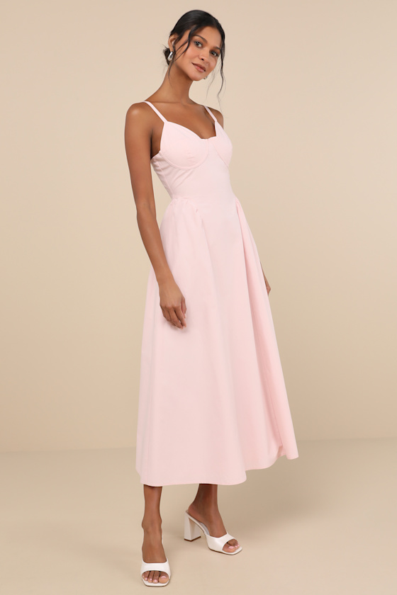 Lulus Blush Pink Dress Call My Name Blush Pink Backless Maxi Dress