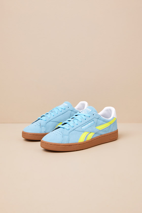 Club C Grounds UK Digital Blue Suede Leather Sneakers 1