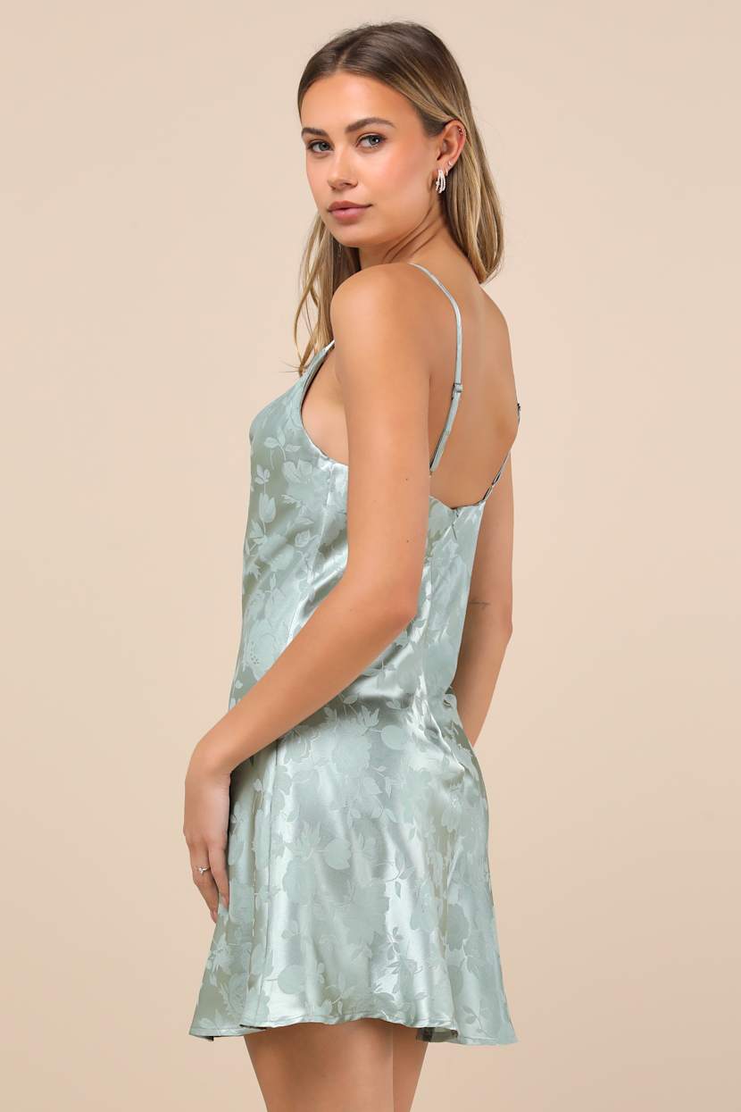 green dress shoes women Short Sage Green Bridesmaid Dresses Puffy Sleeves – Lisposa main image 0