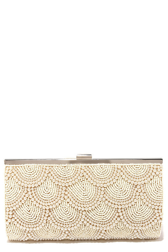 beige clutch