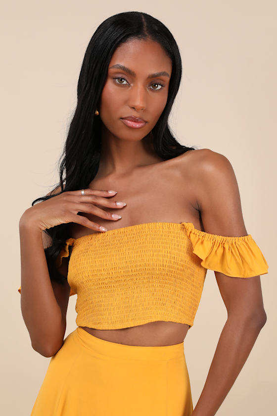 Lulus Trancoso Golden Yellow Two-piece Maxi Dress In Golden Yellow