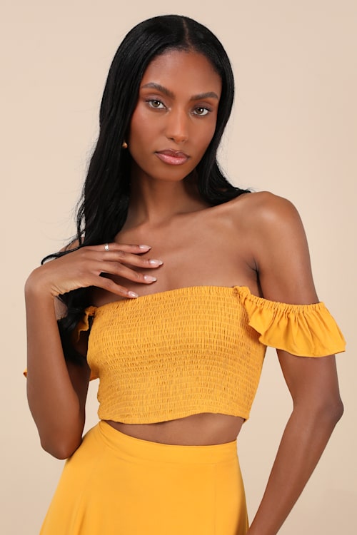 Trancoso Golden Yellow Two-Piece Maxi Dress