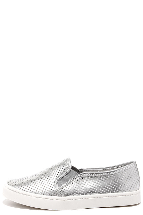 Silver Sneakers - Slip-On Sneakers - Plimsolls - $46.00 - Lulus