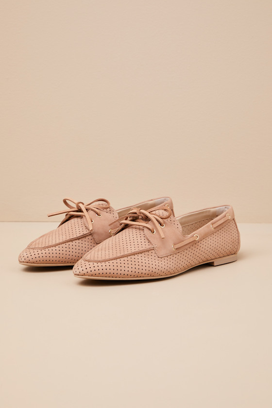 Dolce Vita Lakin Flats Bamboo Perforated Nubuck In Beige
