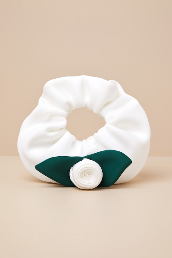 Room Shop Fondant Ivory Scrunched Rosette Bag In Ivory