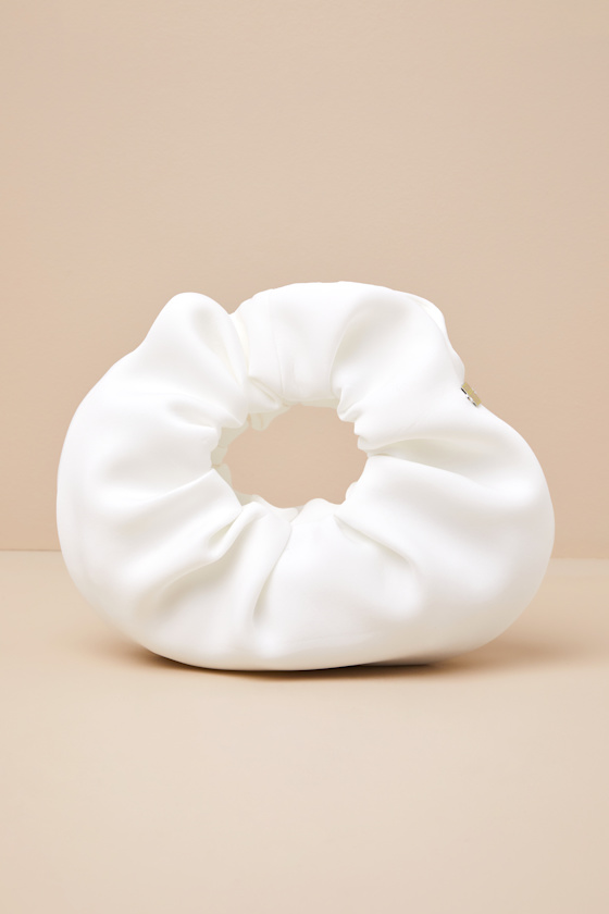 Room Shop Fondant Ivory Scrunched Rosette Bag In Ivory