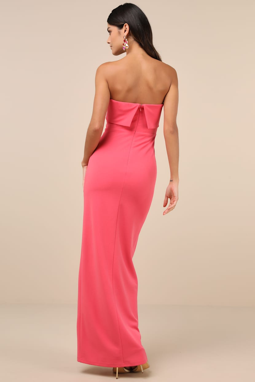 coral strapless bridesmaid dress Saturn Mini Dress main image 1