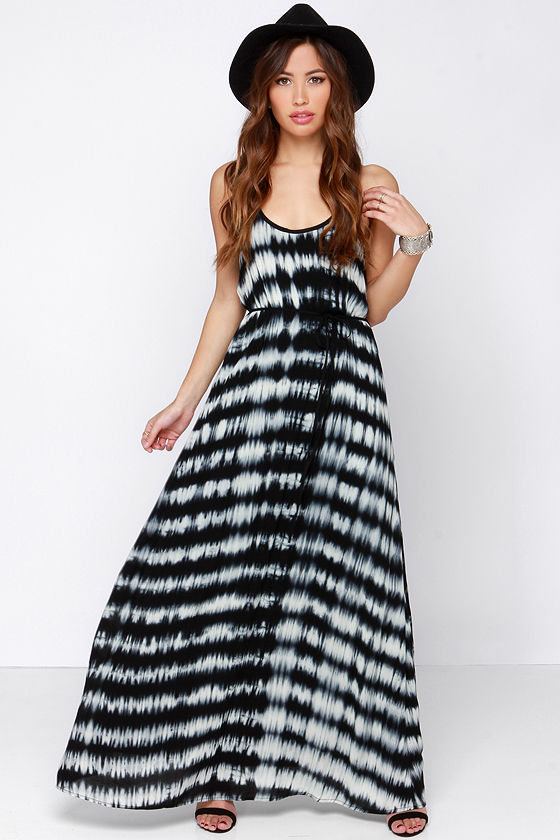 Cute Black Dress - Tie Dye Dress- Maxi Dress - $58.00 - Lulus